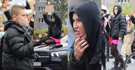 Marta Linkiewicz protestuje na ulicach Warszawy: "NIE DOTYKAJ MOJEJ C*PKI" (ZDJĘCIA)