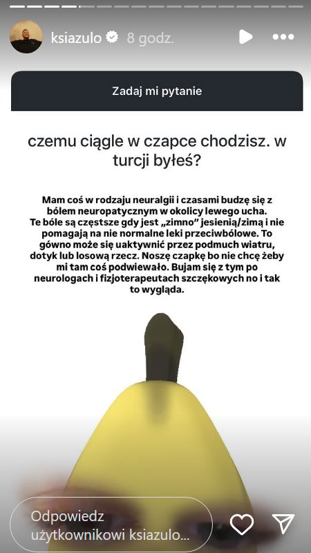 Książulo o problemach zdrowotnych