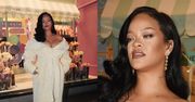 Rihanna eksponuje dekolt w gigantycznym płaszczu przypominającym SZLAFROK