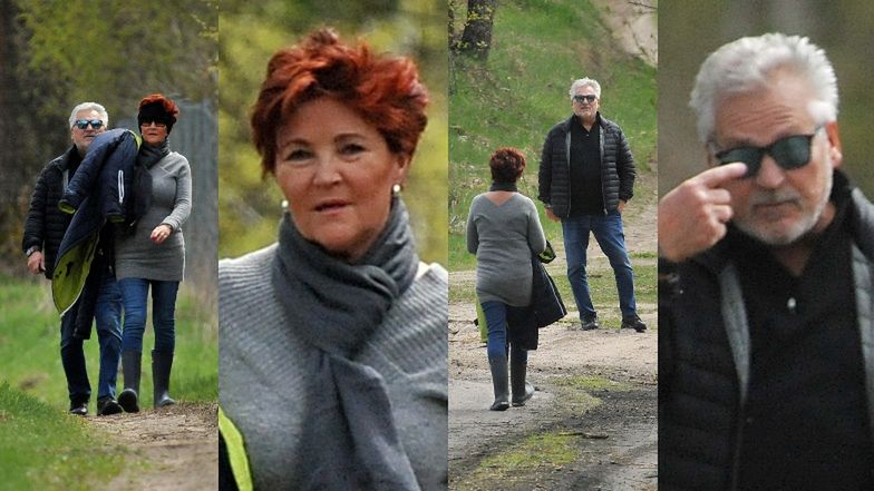 "Codzienni" Aleksander i Jolanta Kwaśniewscy urządzają sobie wiosenną przechadzkę po lesie (ZDJĘCIA)