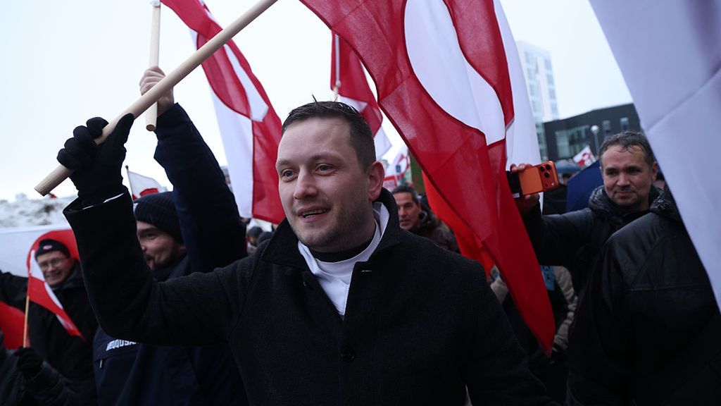 Greenland And Europe Hope To Avert U.S. Intervention To Acquire Greenland
NUUK, GREENLAND - JANUARY 17: Greenlandic Prime Minister Jens-Frederik Nielsen bears a Greenlandic flag as he joins protesters marching to demonstrate against U.S. President Donald Trump and his announced intent to acquire Greenland on January 17, 2026 in Nuuk, Greenland. Greenlandic, Danish and other European leaders are hoping they can still avert an intervention by the United States to forcefully acquire the island as U.S. President Donald Trump continues to insist the U.S. must have Greenland, suggesting even by military means if necessary. (Photo by Sean Gallup/Getty Images)
Sean Gallup
bestof, topix