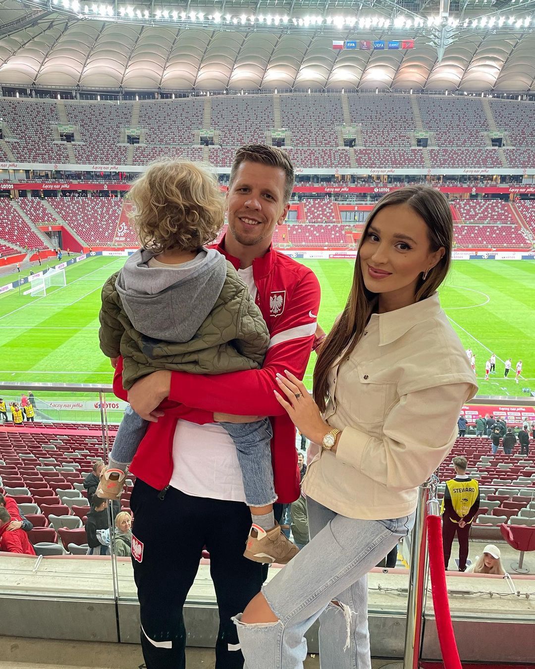 Wojciech Szczęsny i Marina Łuczenko