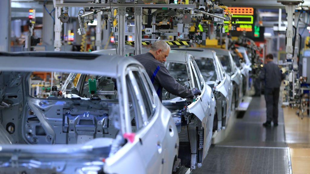Inside A Volkswagen AG Manufacturing Plant Ahead Of Their Results
Employees work on Volkswagen AG Tiguan and Tayron SUV models at the Volkswagen factory in Wolfsburg, Germany, on Friday, March 7, 2025. Volkswagen are due to report their full year results on Tuesday, March 11. Photographer: Krisztian Bocsi/Bloomberg via Getty Images
Bloomberg
vehicles, emea, manufacture, transportation and logistics, fabrication, vehicle, euro members, german, business news, city transport, autos, e.u., eu, automotive, cars, automobiles, earnings reporting dates, european, automobile, auto, industries
