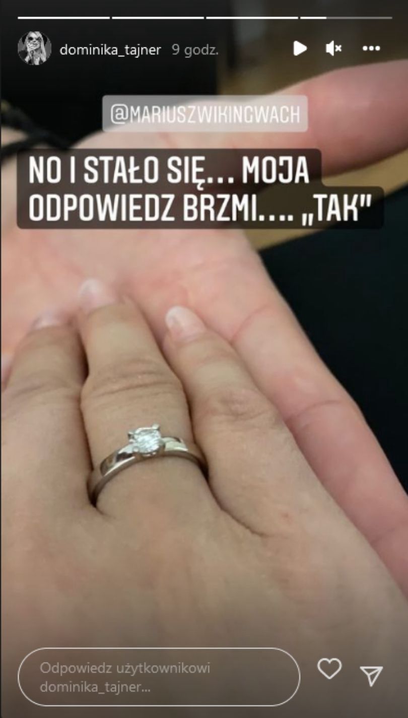 Dominika Tajner zaręczyła się!