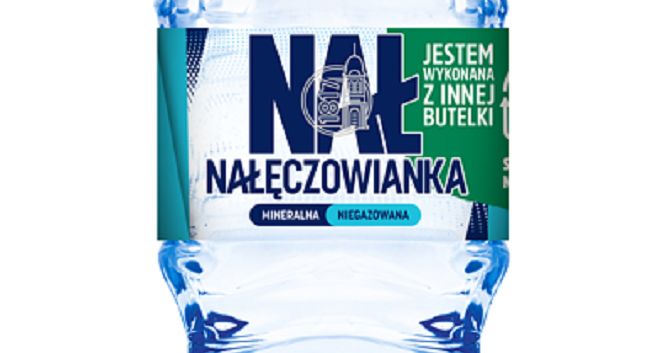 Nałęczowianka w butelce 1l z plastiku z recyklingu