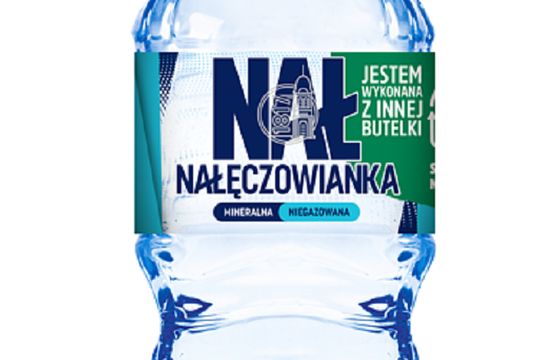 Nałęczowianka w butelce 1l z plastiku z recyklingu