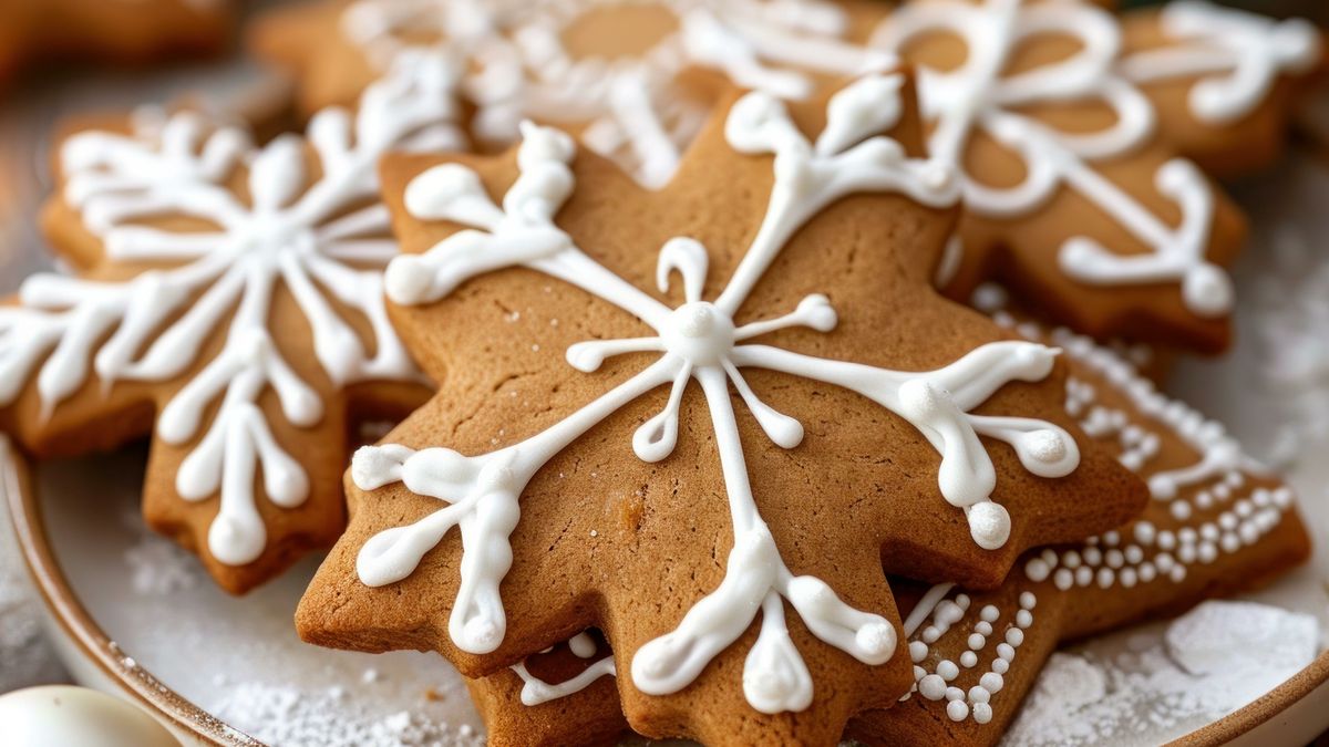 Christmas gingerbread cookies on festive tableDelightful gingerbread cookies with white icing on a holiday setting, evoking the warmth of christmaschristmas, gingerbread, cookies, white, icing, festive, holiday, decorated, star, shaped, snowflake, sweet, dessert, table, celebration, season, baking, homemade, traditional, decoration, pastry, confectionery, winter, food, snack, baked, goods, sugar, cozy, delicious, treat, culinary, artisanal, xmas, comfort, photography, edible, seasonal, family, tradition, ornate, sweets, sprinkles, warmth, treats, christmas, gingerbread, cookies, white, icing, festive, holiday, decorated, star, shaped, snowflake, sweet, dessert, table, celebration, season, baking, homemade, traditional, decoration, pastry, confectionery, winter, food, snack, baked, goods, sugar, cozy, delicious, treat, culinary, artisanal, xmas, comfort, photography, edible, seasonal, family, tradition, ornate, sweets, sprinkles, warmth, treats
