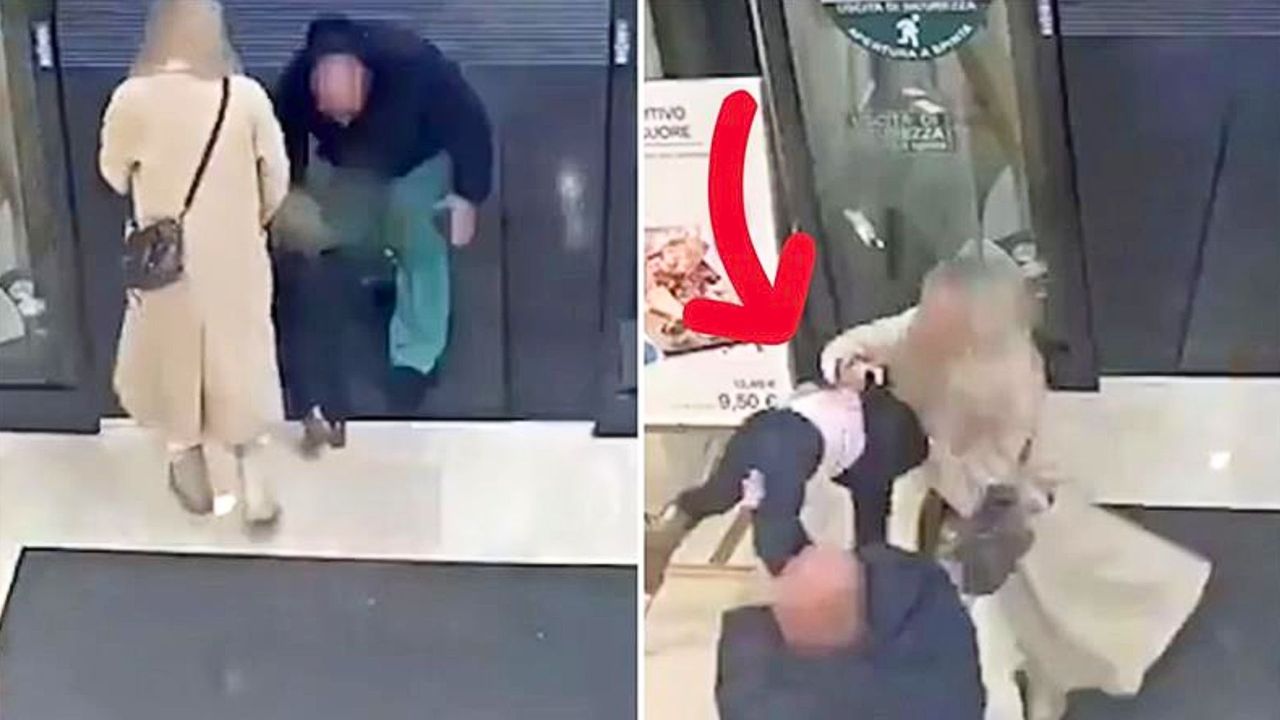 Rzucił się na matkę z dzieckiem. Wstrząsające nagranie z Włoch