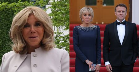 Brigitte Macron zadaje szyku na kolacji w galowej kreacji. Wcześniej paradowała po Berlinie w sukience odsłaniającej nogi. Ikona? (ZDJĘCIA)