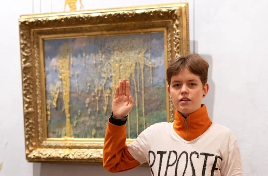 Activists throw soup at Monet's famous painting in France
