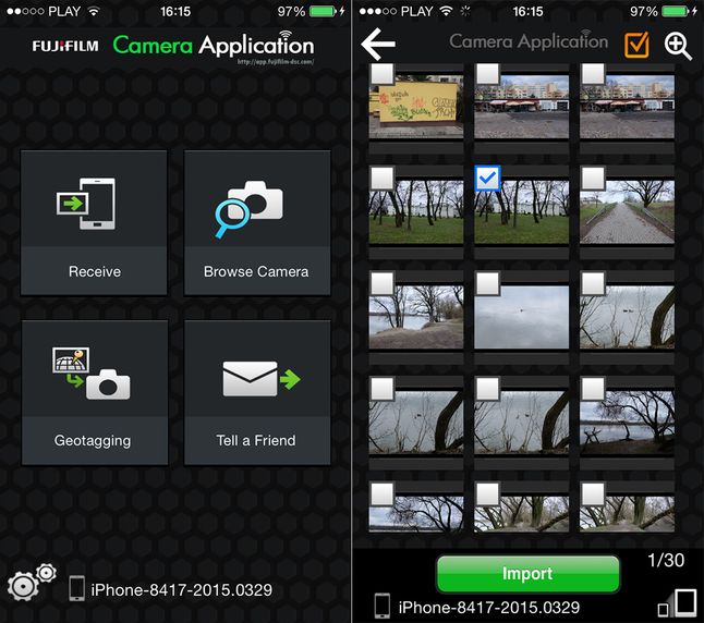 Fujifilm Camera App - aplikacja do obsługi przesyłania zdjęć