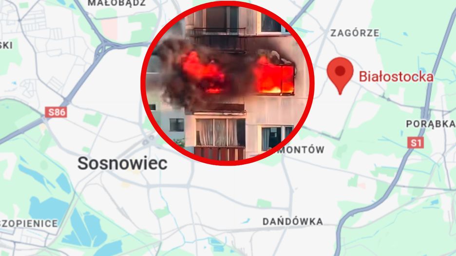 Pożar w Sosnowcu