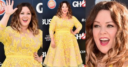 Melissa McCarthy w żółtej kreacji na premierze "Pogromców Duchów" (ZDJĘCIA)