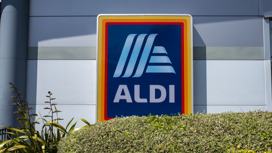 Supermarket chain Aldi store on 16th June 2025 in Ludlow, United Kingdom. Aldi is the common brand of two German family-owned discount supermarket chains with over 10,000 stores in 20 countries. With its low price, discount approach, Aldi is rapidly becomming serious competition to the big four supermarkets in the UK. (photo by Mike Kemp/In Pictures via Getty Images)