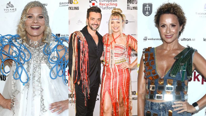 Ekologiczne gwiazdy lansują się na pokazie mody z recyklingu