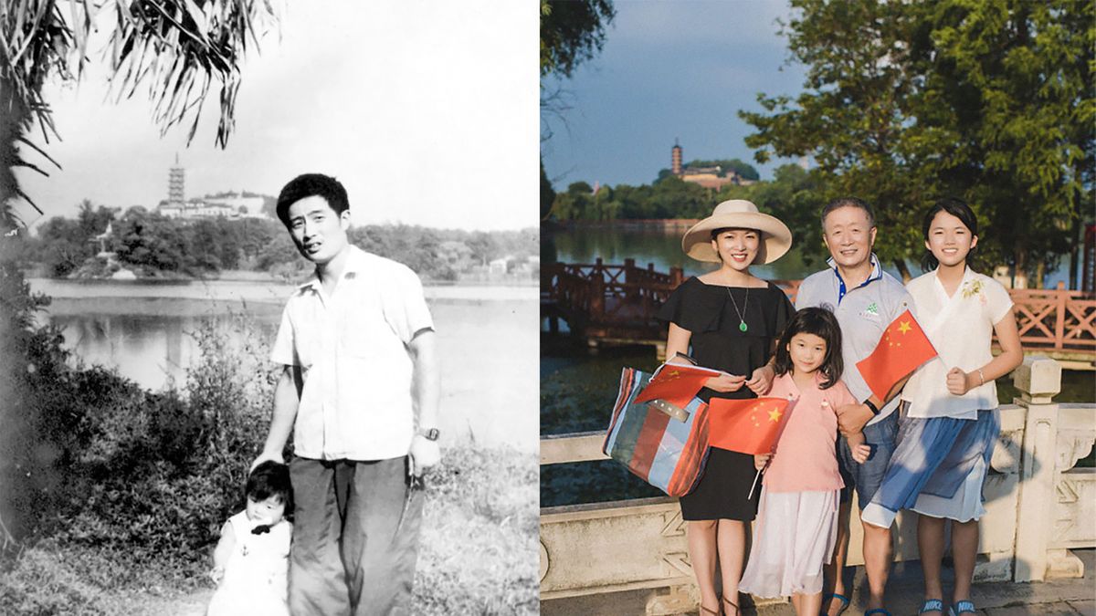 Ojciec i córka robią zdjęcia co roku w tym samym miejscu od 40 lat 1