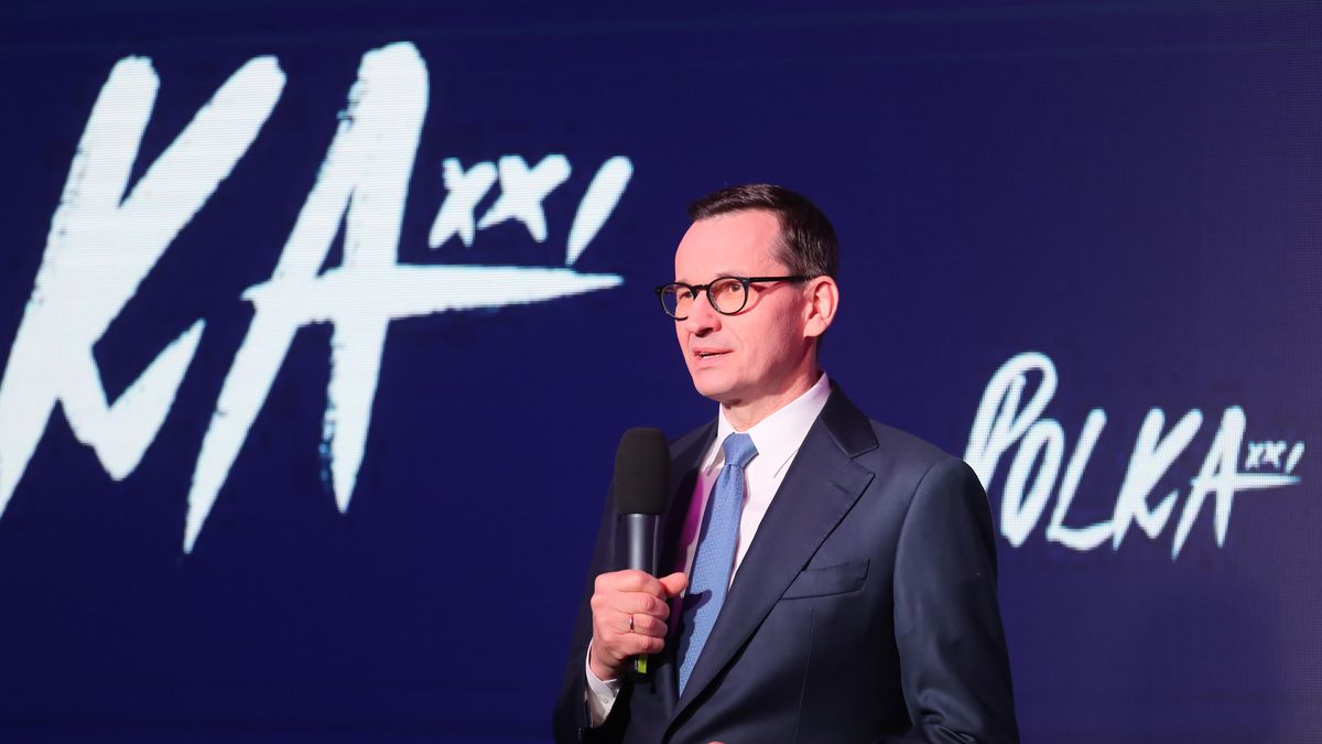 Warszawa, 08.03.2023. Premier Mateusz Morawiecki podczas konferencji "Polka XXI wieku" w stołecznym Hotelu Regent, 8 bm. (mr) PAP/Paweł Supernak