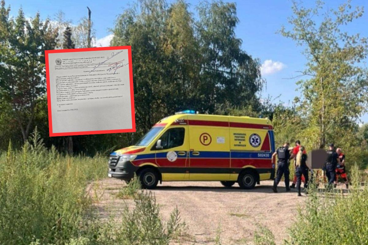 Uratowali życie 21-latki. Do policji przyszedł list