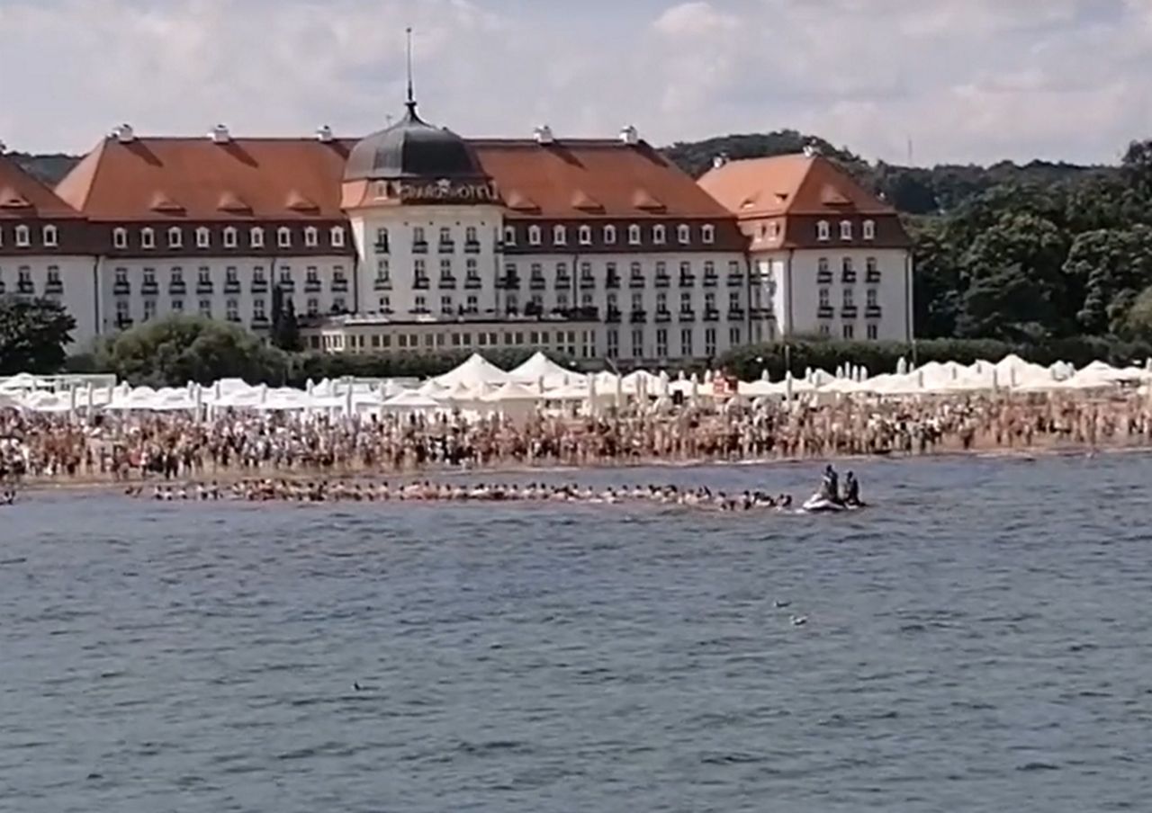 Łańcuch życia w Sopocie. Wspólna akcja poszukiwań dzieci