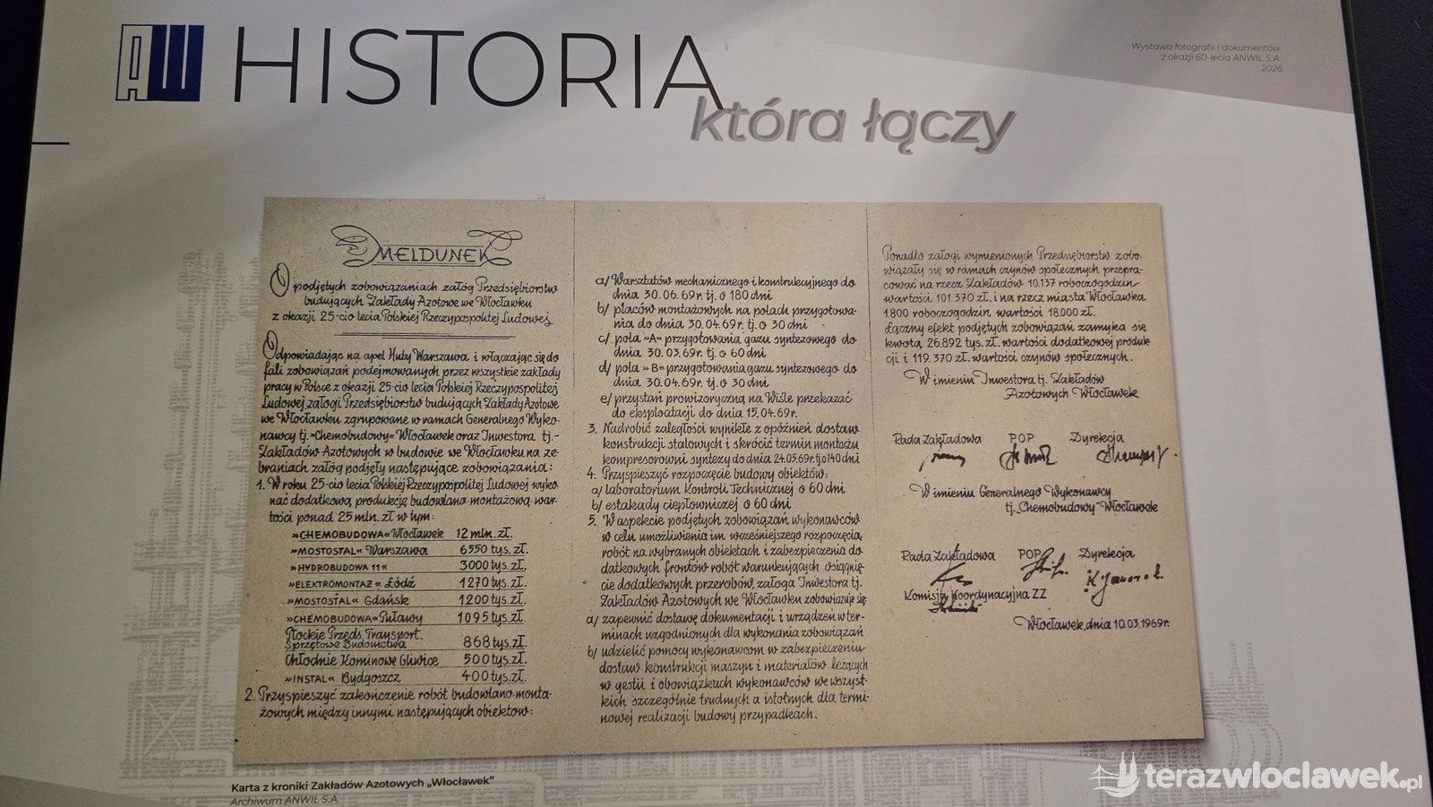 Włocławianie wspominają Azoty. Otwarto wystawę o 60 latach Anwilu