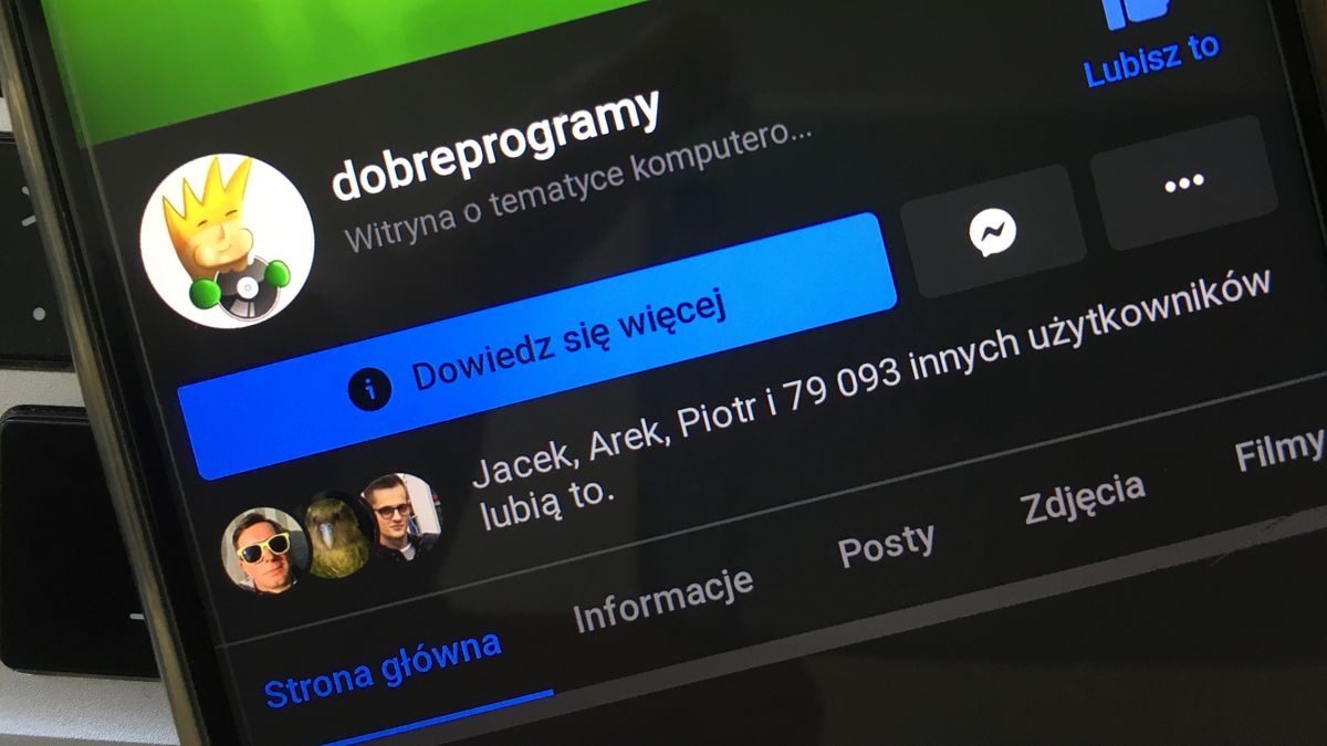 Ciemny wygląd Facebooka w Chromie dla Androida