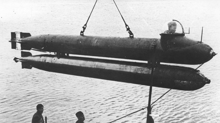 Wodowanie niemieckiej jednoosobowej torpedy