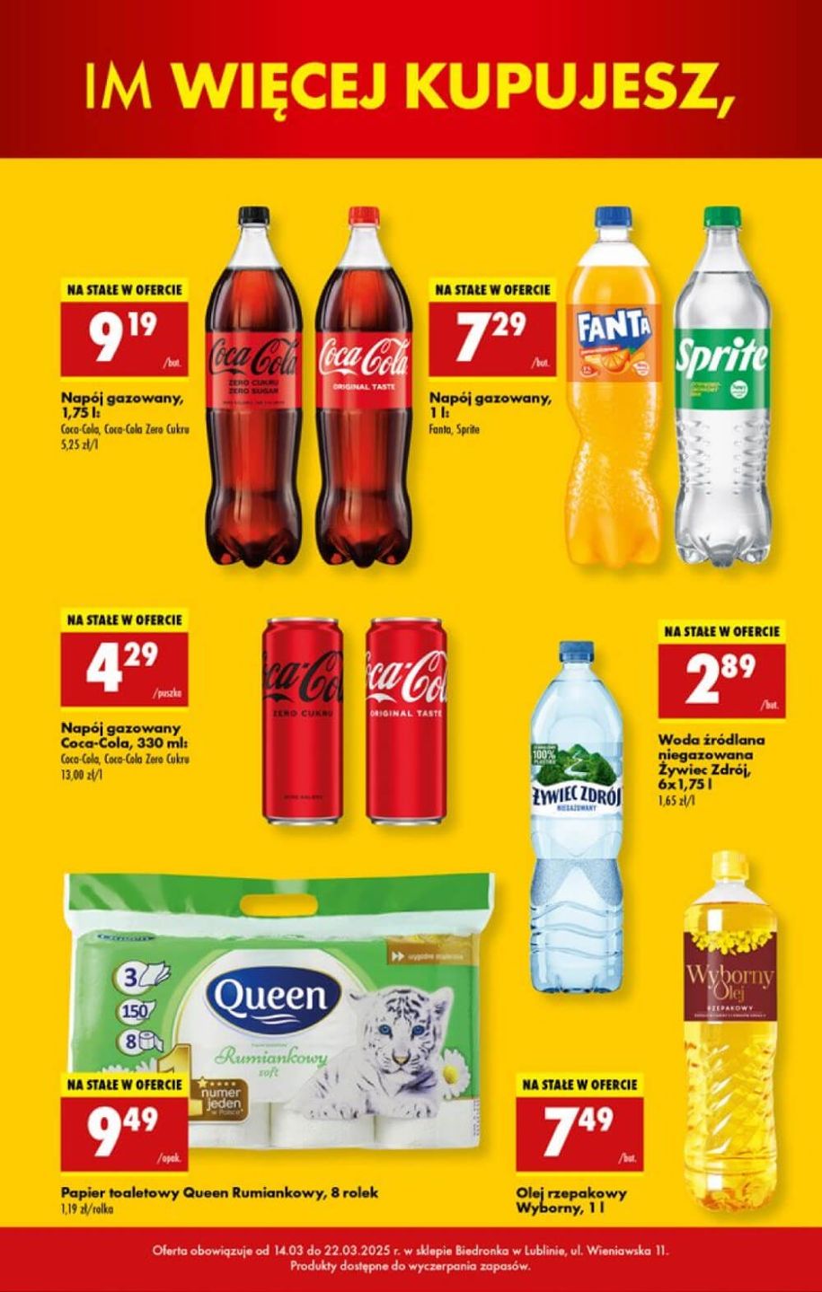 Otwarcie Biedronki przy ul. Wieniawskiej 11 w Lublinie - gazetka promocyjna
