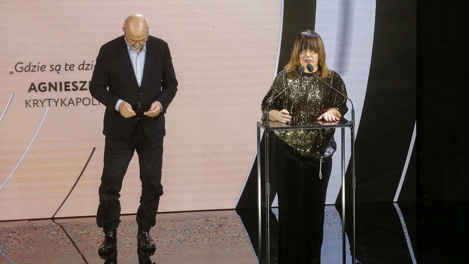 Agnieszka Szpila i Janusz Folger podczas gali Grand Press