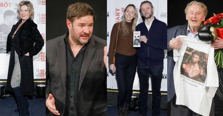 Gwiazdy na premierze w teatrze Tomasza Karolaka: Ewa Kasprzyk, świętujący 60-lecie na scenie Daniel Olbrychski i Robert Śmigielski z partnerką (?) (ZDJĘCIA)