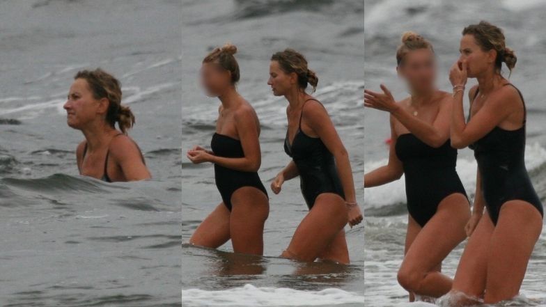 Joanna Moro płacze na plaży