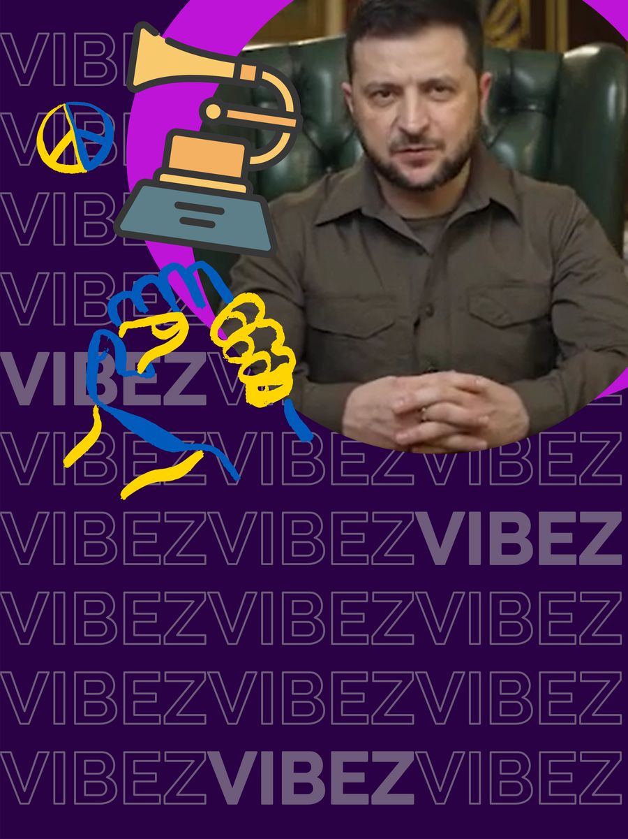 Wołodymyr Zełenski wystąpił podczas Grammy