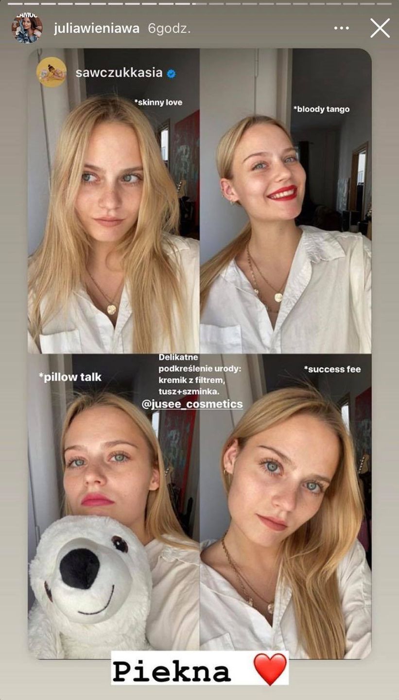 Kasia Sawczuk jest fanką kosmetyków Julii Wieniawy