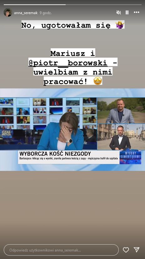 Dziennikarka TVN24 wybuchła śmiechem na wizji