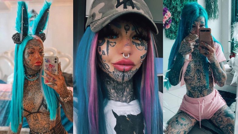 Amber Luke WYTATUOWAŁA sobie 98% powierzchni ciała! Tak wyglądała przed TRANSFORMACJĄ