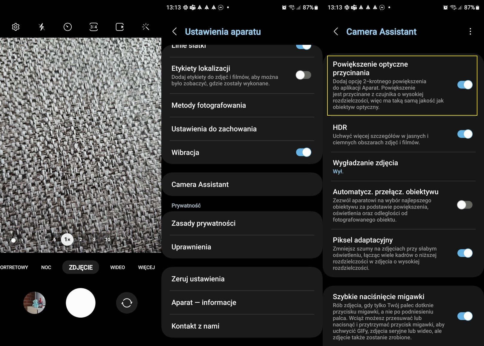 Tak można włączyć zoom matrycowy w Samsungu Galaxy S23