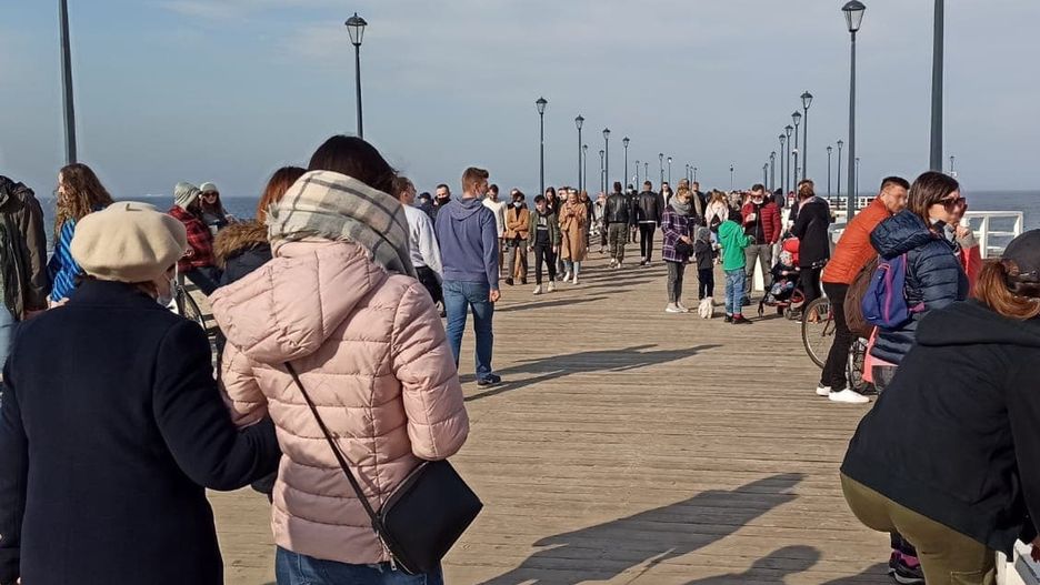 Niedzielne popołudnie nad morzem w Gdańsku