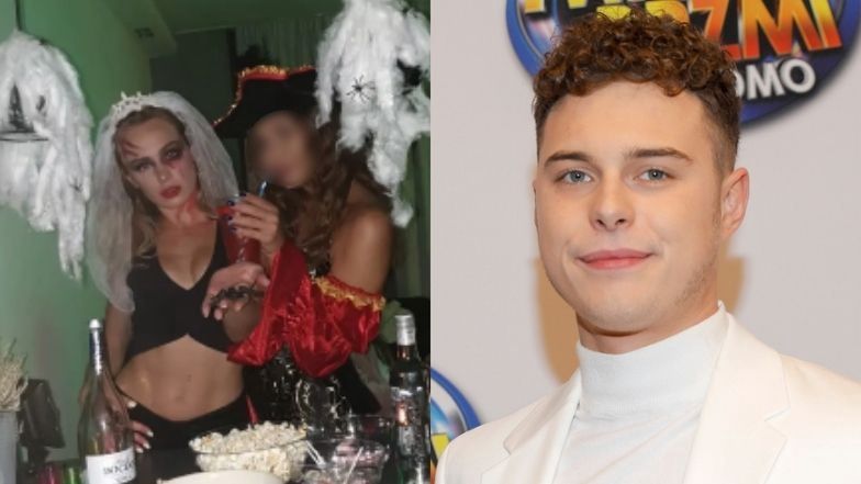 Wiktoria Gąsiewska bawi się na halloweenowej imprezie