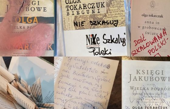 Zniszczone książki Tokarczuk wylicytowane za ponad 40 tys. złotych, dochód na organizacje LGBT+