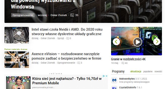 Dobreprogramy.pl wyprzedziły Komputerswiat.pl, mocno w górę Instalki.pl (TOP10 stron technologicznych)