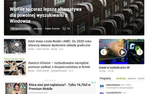 Dobreprogramy.pl wyprzedziły Komputerswiat.pl, mocno w górę Instalki.pl (TOP10 stron technologicznych)
