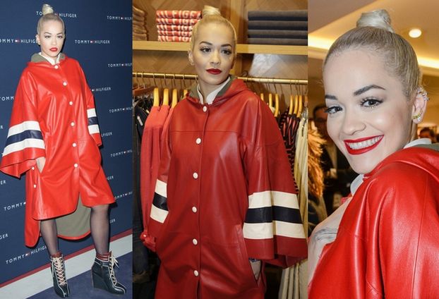 Rita Ora pozuje na ściance w... płaszczu przeciwdeszczowym (ZDJĘCIA)