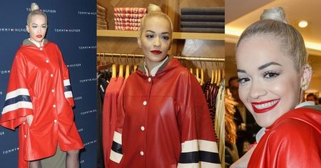 Rita Ora pozuje na ściance w... płaszczu przeciwdeszczowym (ZDJĘCIA)