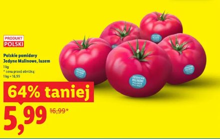 Pomidory malinowe oferta  5.06 Lidl