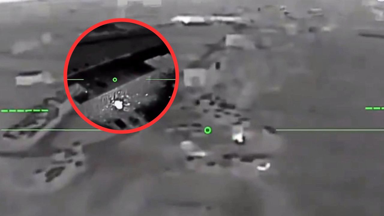 Atak na Krymie. Nagranie z uderzenia na bazę dronów Shahed