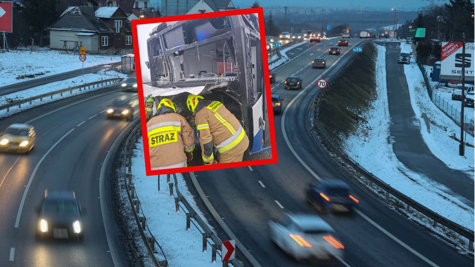 Na Zakopiance doszło do poważnego wypadku drogowego