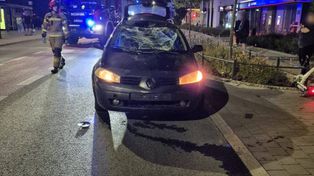 Piaseczno: Pijany Ukrainiec wjechał pod auto na elektrycznej hulajnodze. Dostał 2500 złotych mandatu