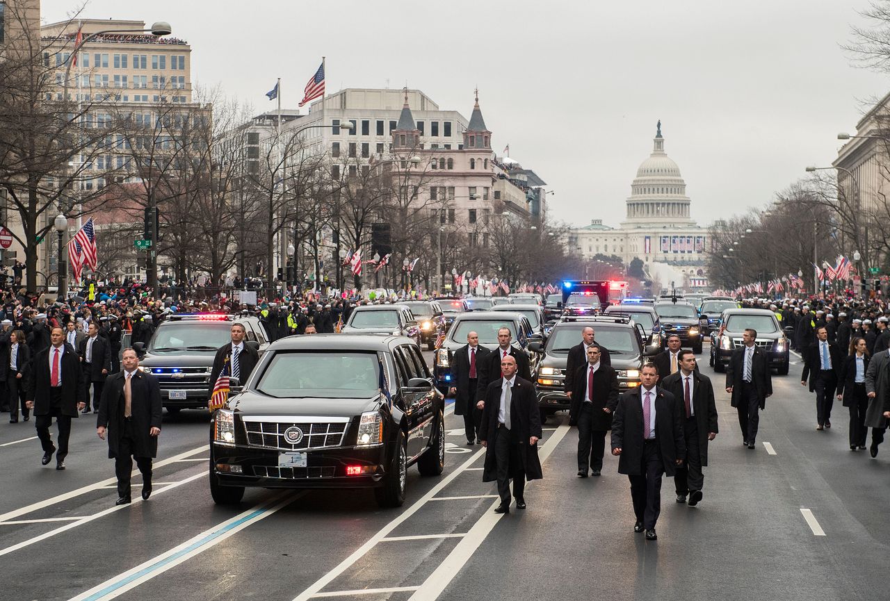 Do tej pory inauguracja prezydenta USA była wielką fetą. Tym razem będzie inaczej. Na zdjęciu poprzedni Cadillac One