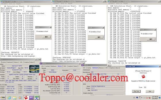 Intel Core i7 3970X EE procesor SuperPi CPUmark 99 wydajność zrzut ekranu