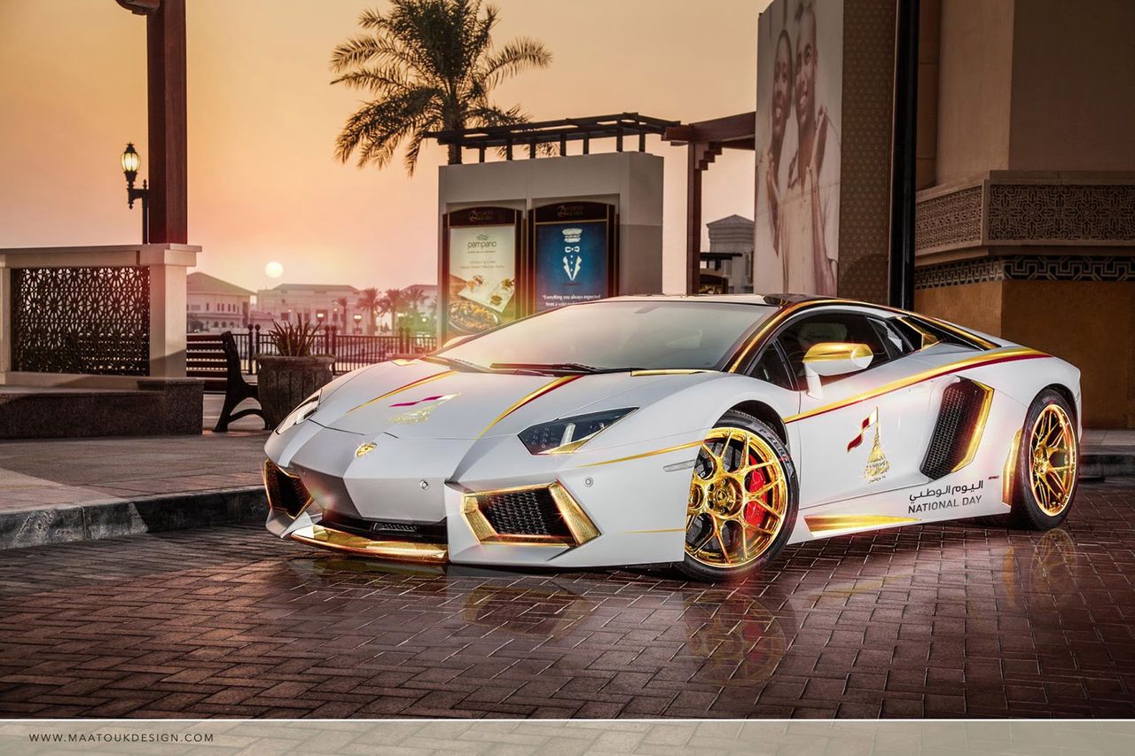 Pozłacane Lamborghini Aventador dla klienta z Dubaju