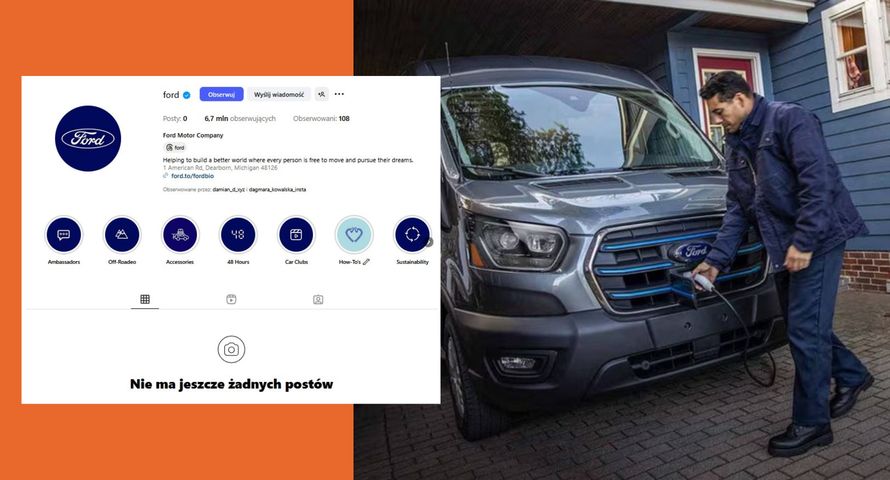 Ford wyczyścił swoje profile na Instagramie. To element nowej kampanii